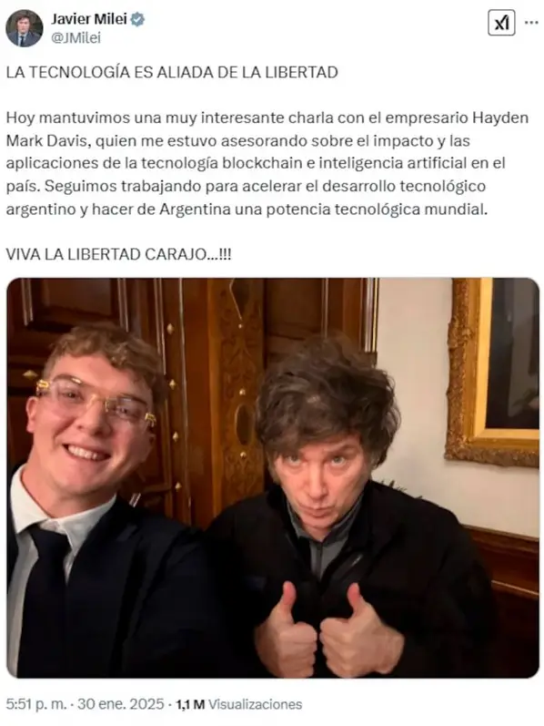 El mensaje de Javier Milei en X