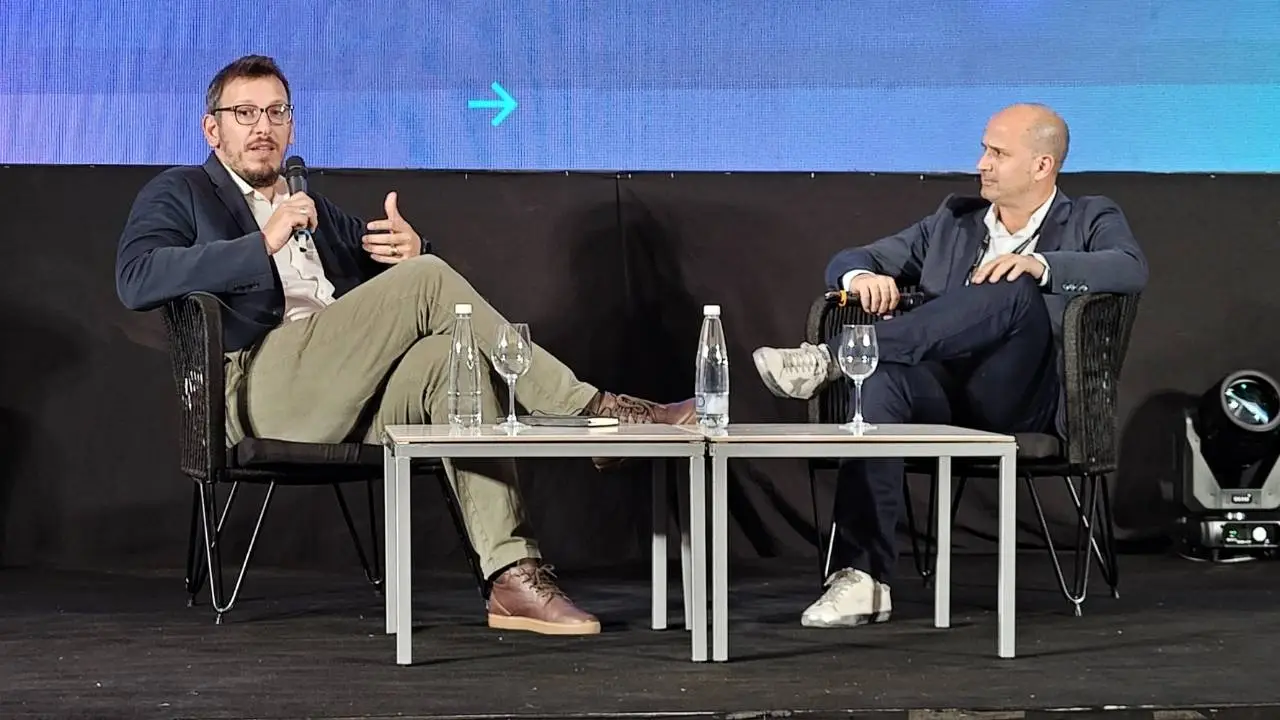 Juan Cuattromo y Mario López en el Fintech Meetup en Mar del Plata