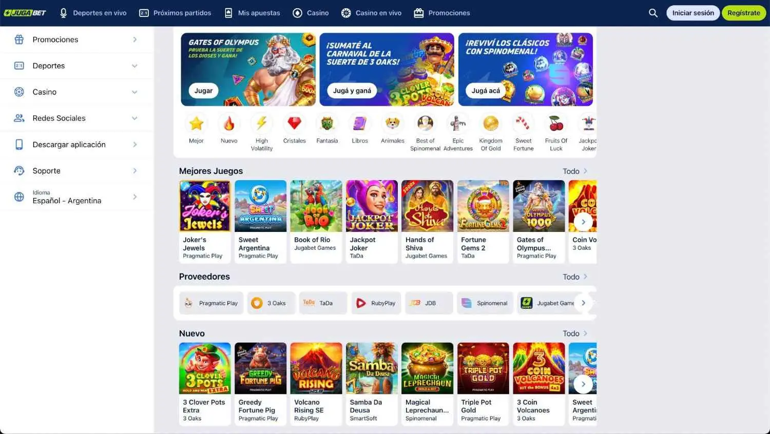 Sitio oficial de JugaBet Argentina