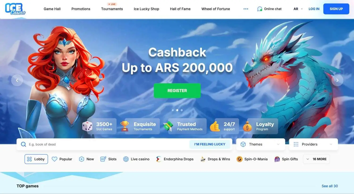 Ice Casino online MercadoPago Argentina
