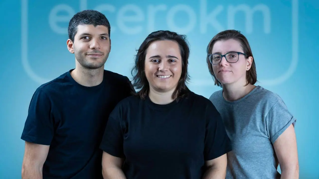 FrancoFantini, Anabella Guimarey y Angeles Bernardez, cofundadores de El Cero KM
