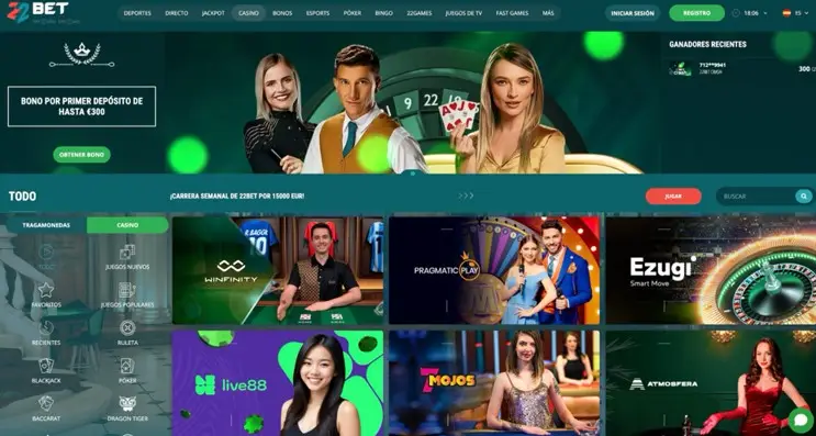 22Bet: Ideal para juegos de casino y apuestas