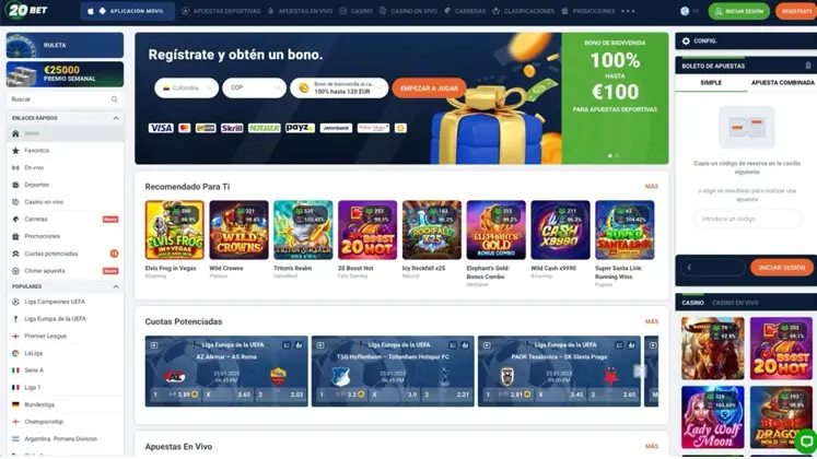 20bet: El mejor casino de juegos premium en vivo