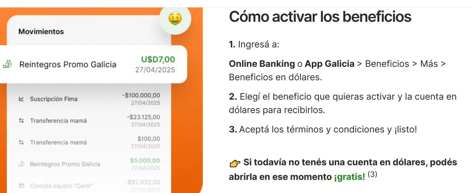 Fuente: Banco Galicia