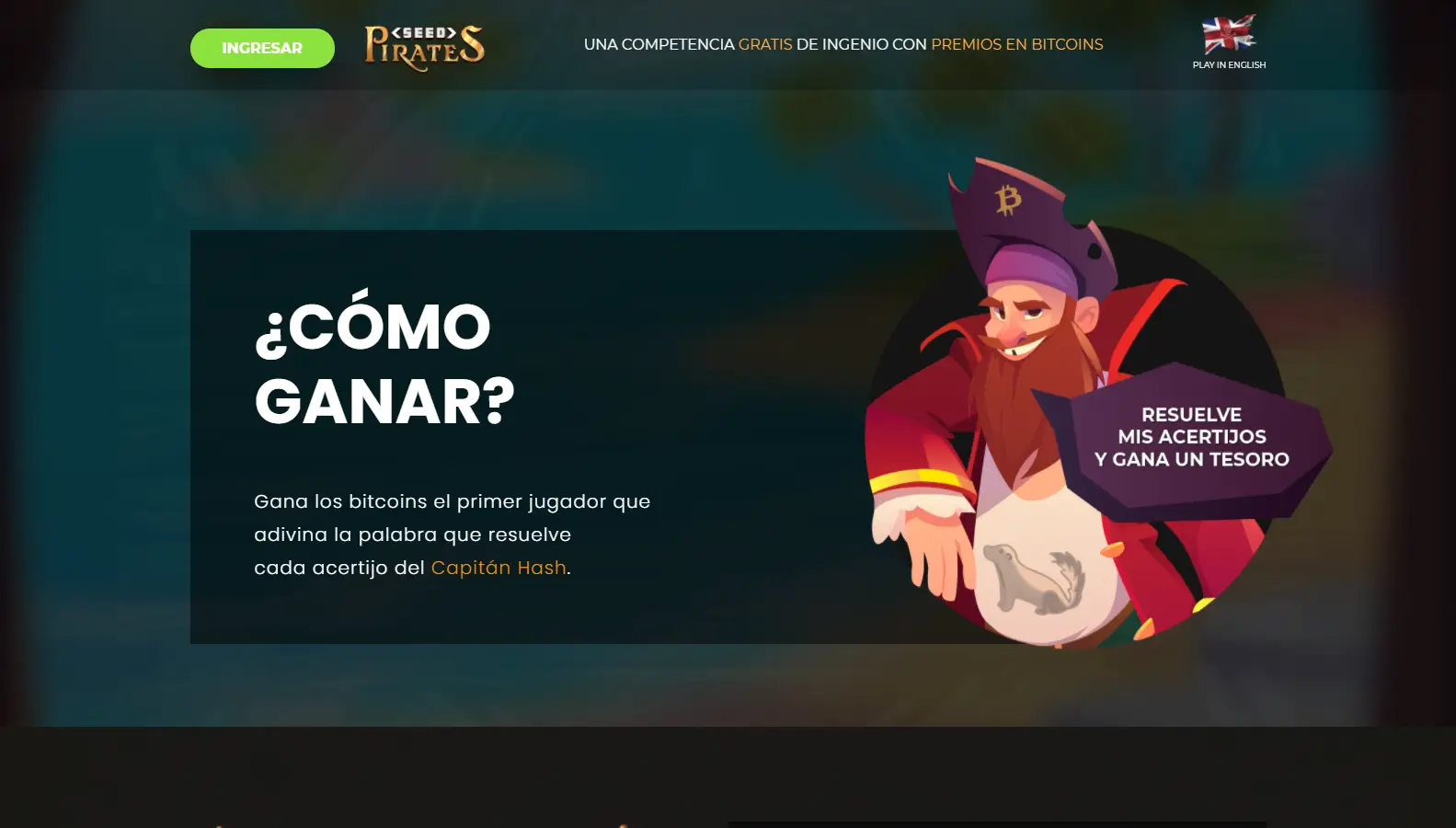 Seed Pirates se un juego de ingenio que permite hacerse de monedas