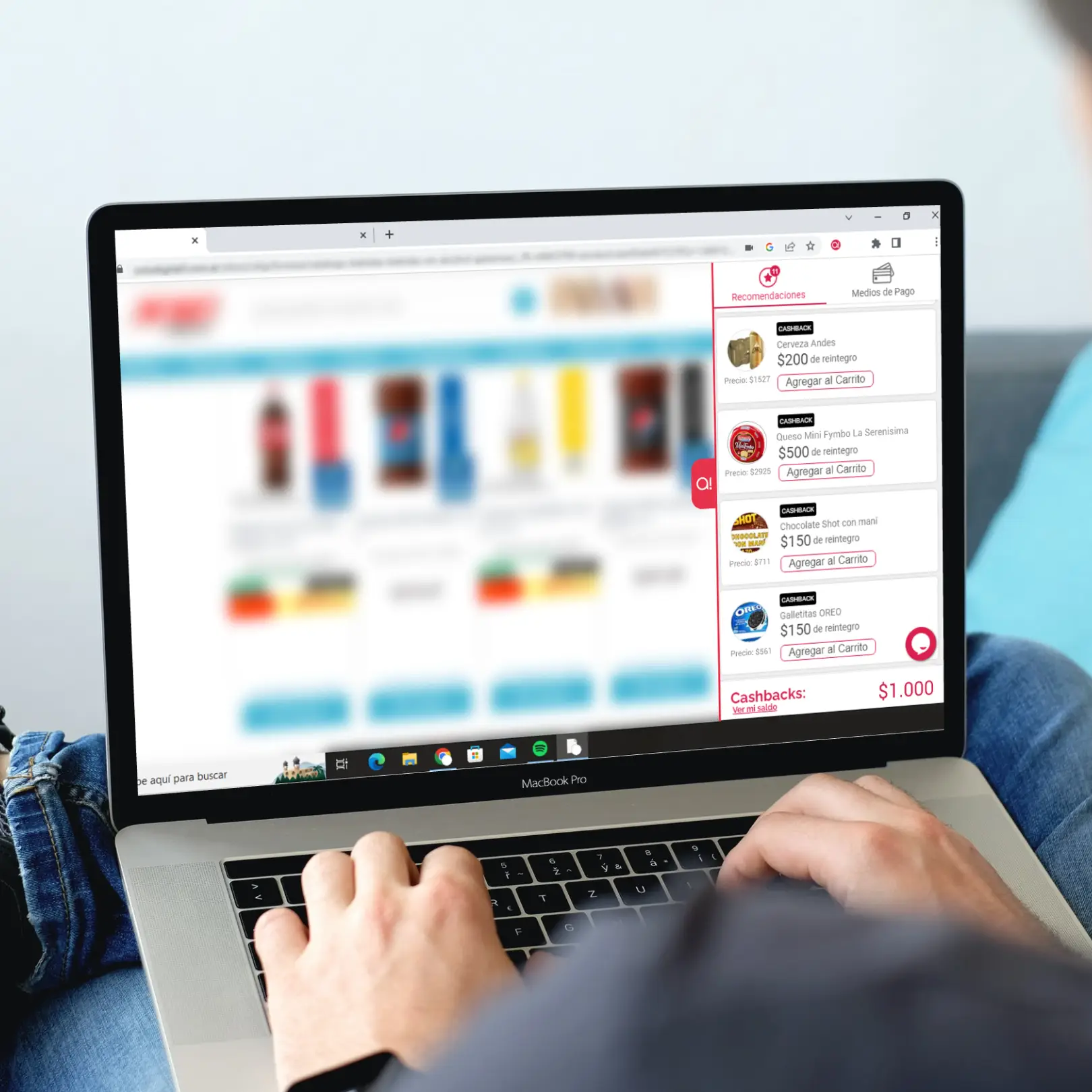 ahí-ta! y analiza los carritos de los usuarios en tiempo real
