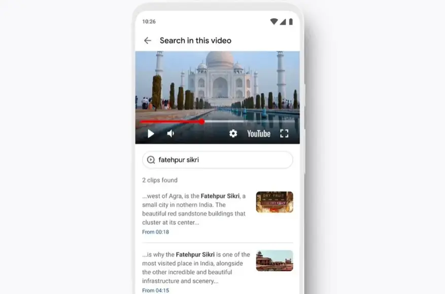 Buscar en video, la nueva función de Google.