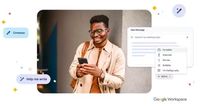 Nuevas herramientas de IA generativa en Google Workspace.